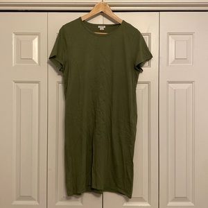 J. Crew Factory T-Shirt Dress Olive